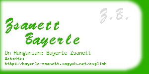 zsanett bayerle business card